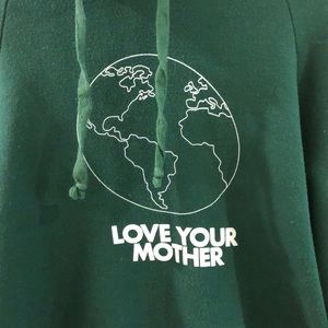 Reformation “Love Your Mother” cropped hoodie